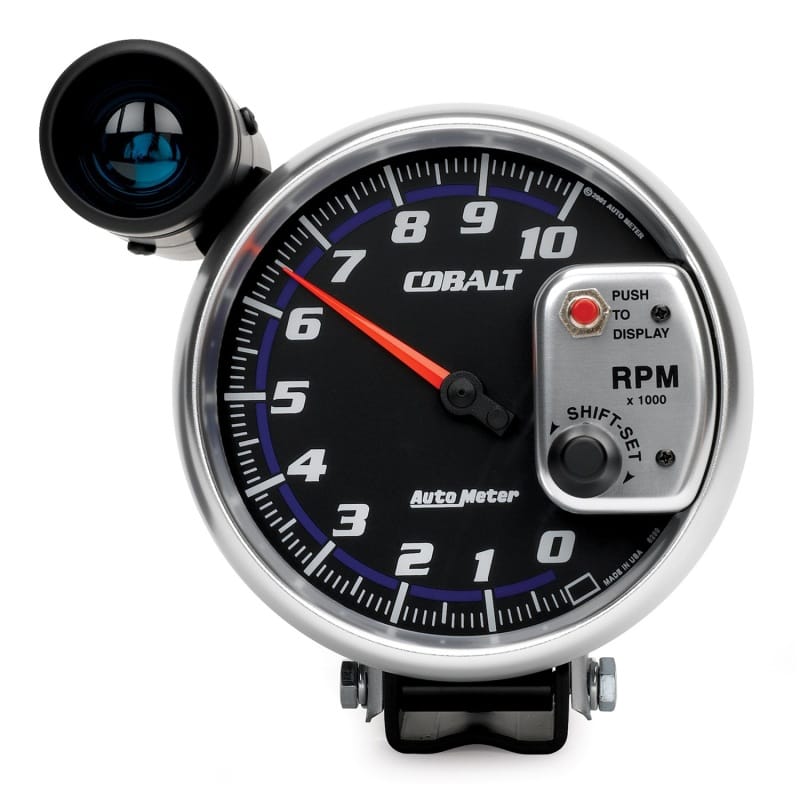 AutoMeter — GAUGE, TACHOMETER, 5", 10K RPM, PEDESTAL W/ EXT. SHIFT-LITE, COBALT