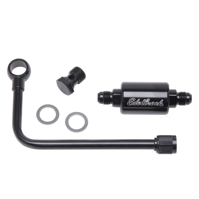 Edelbrock — Black Steel Fuel Line & Filter Kit Fo Eps Carbs.
