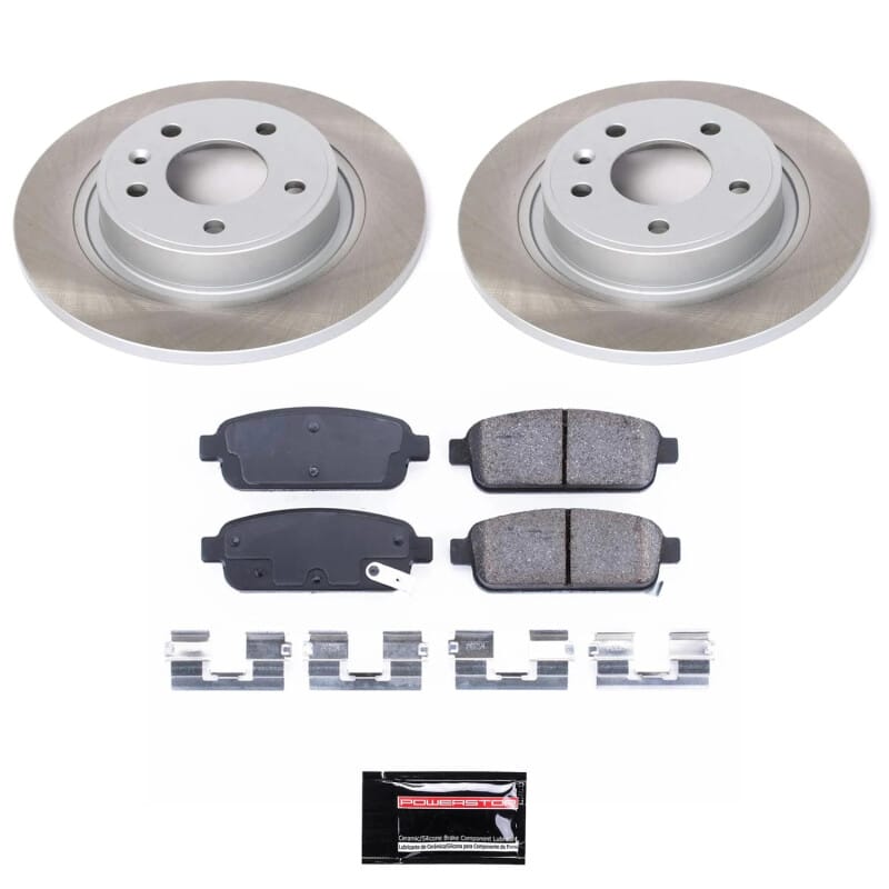 PowerStop — Semi-Coated Rotor and Low-Dust Ceramic Brake Pad Kit