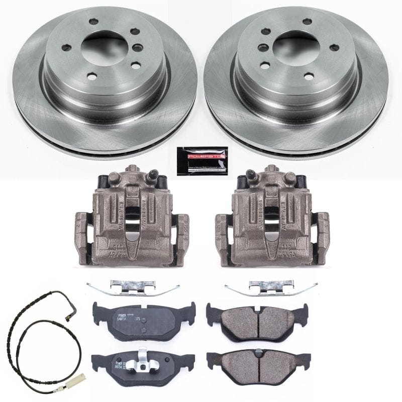 PowerStop — OE Stock Replacement Low-Dust Ceramic Brake Pad, Rotor and Caliper Kit