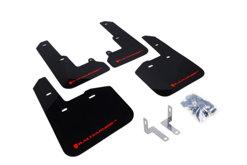 Rally Armor — Black Mud Flap/Red Logo