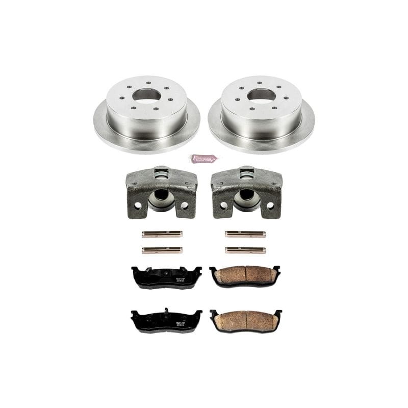 PowerStop — OE Stock Replacement Low-Dust Ceramic Brake Pad, Rotor and Caliper Kit