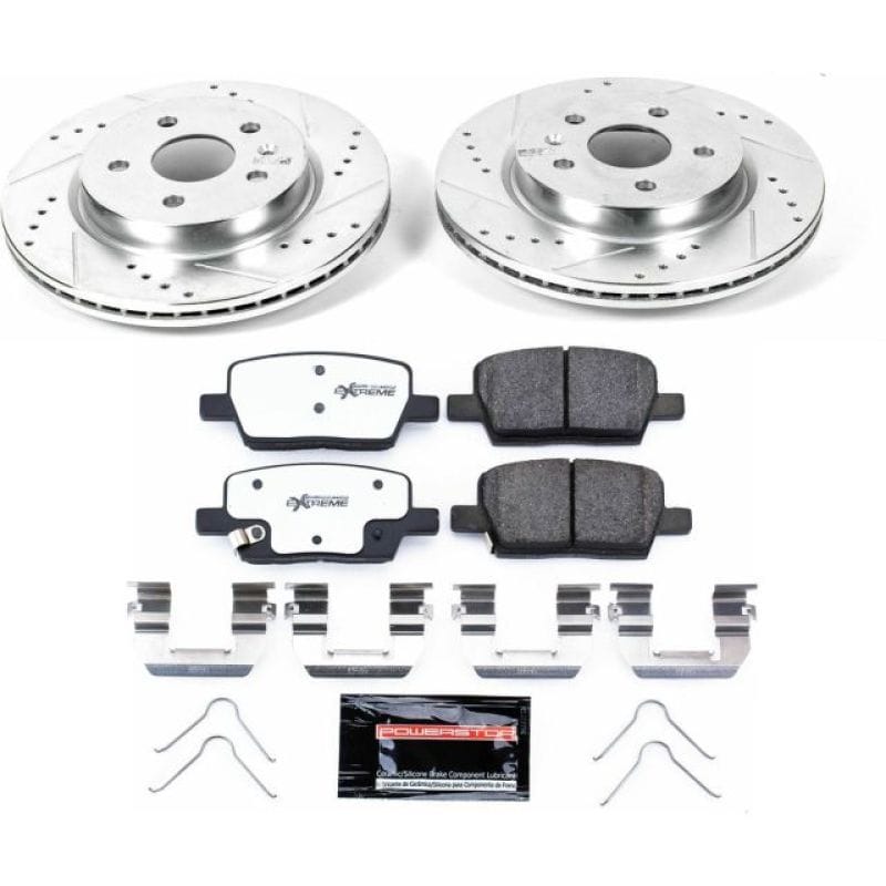 PowerStop — Z26 Street Performance Ceramic Brake Pad and Drilled & Slotted Rotor Kit