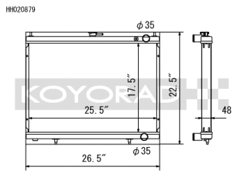 Koyo — Koyorad HH020879 Racing All Aluminum Radiator