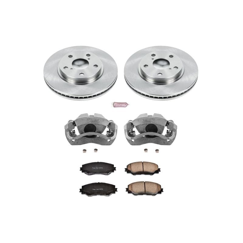 PowerStop — OE Stock Replacement Low-Dust Ceramic Brake Pad, Rotor and Caliper Kit