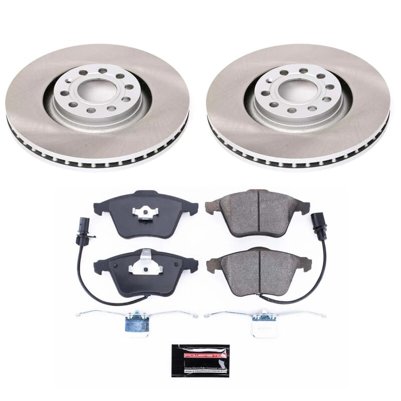 PowerStop — Semi-Coated Rotor and Low-Dust Ceramic Brake Pad Kit