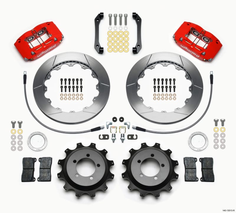 Wilwood — KIT,REAR,SUBARU WRX 06-07,DPR13-DS 12.88x1.10,REAR MT,GT,RED,W/LINES