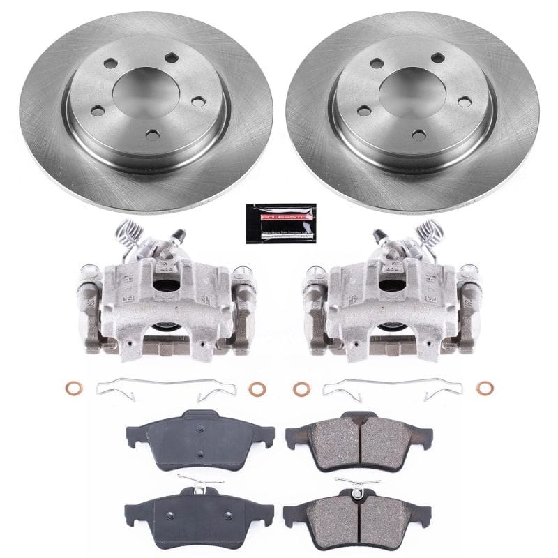PowerStop — OE Stock Replacement Low-Dust Ceramic Brake Pad, Rotor and Caliper Kit