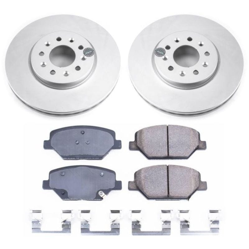 PowerStop — Genuine Geomet Coated Rotor and Low-Dust Ceramic Brake Pad Kit