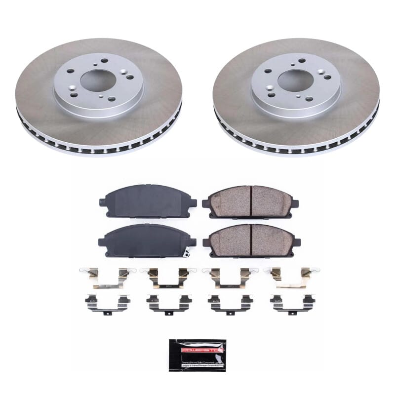 PowerStop — Semi-Coated Rotor and Low-Dust Ceramic Brake Pad Kit