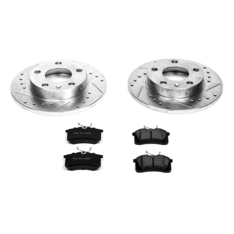 PowerStop — Z23 Daily Driver Carbon-Fiber Ceramic Brake Pad and Drilled & Slotted Rotor Kit