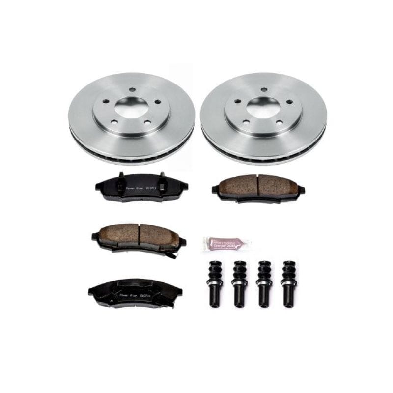 PowerStop — OE Stock Replacement Low-Dust Ceramic Brake Pad and Rotor Kit