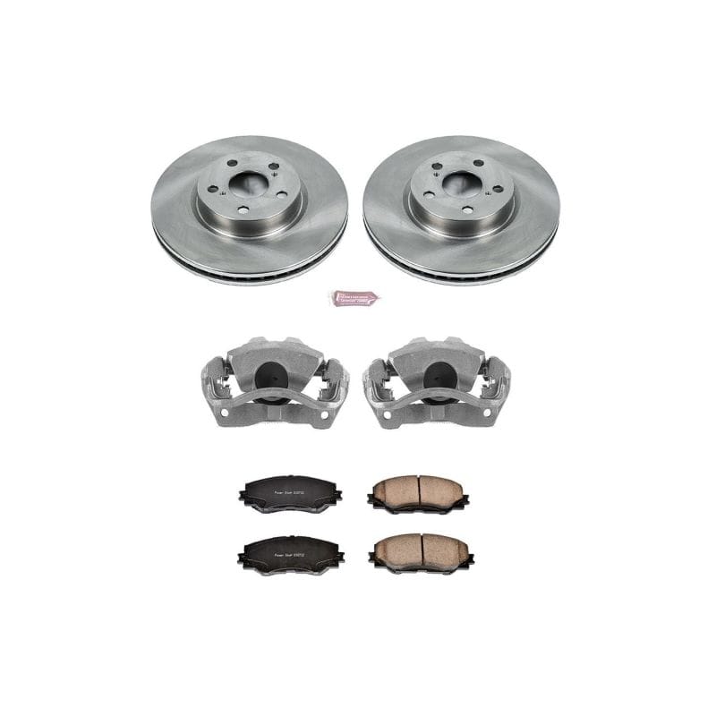 PowerStop — OE Stock Replacement Low-Dust Ceramic Brake Pad, Rotor and Caliper Kit