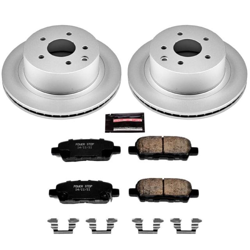 PowerStop — Genuine Geomet Coated Rotor and Low-Dust Ceramic Brake Pad Kit