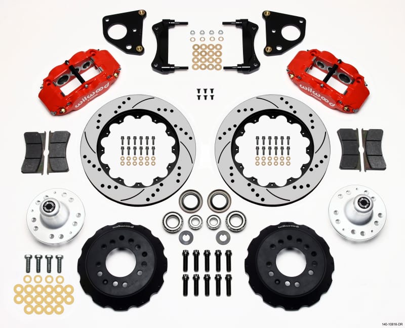Wilwood — KIT,FRONT,CDP,B&E BODY,62-72 DRUM,BIG BRAKE,14.00,DRILL,RED