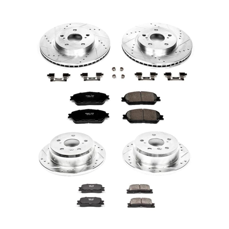 PowerStop — Z23 Daily Driver Carbon-Fiber Ceramic Brake Pad and Drilled & Slotted Rotor Kit
