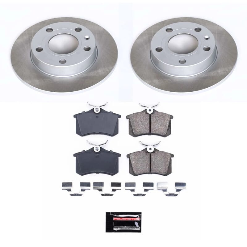 PowerStop — Semi-Coated Rotor and Low-Dust Ceramic Brake Pad Kit