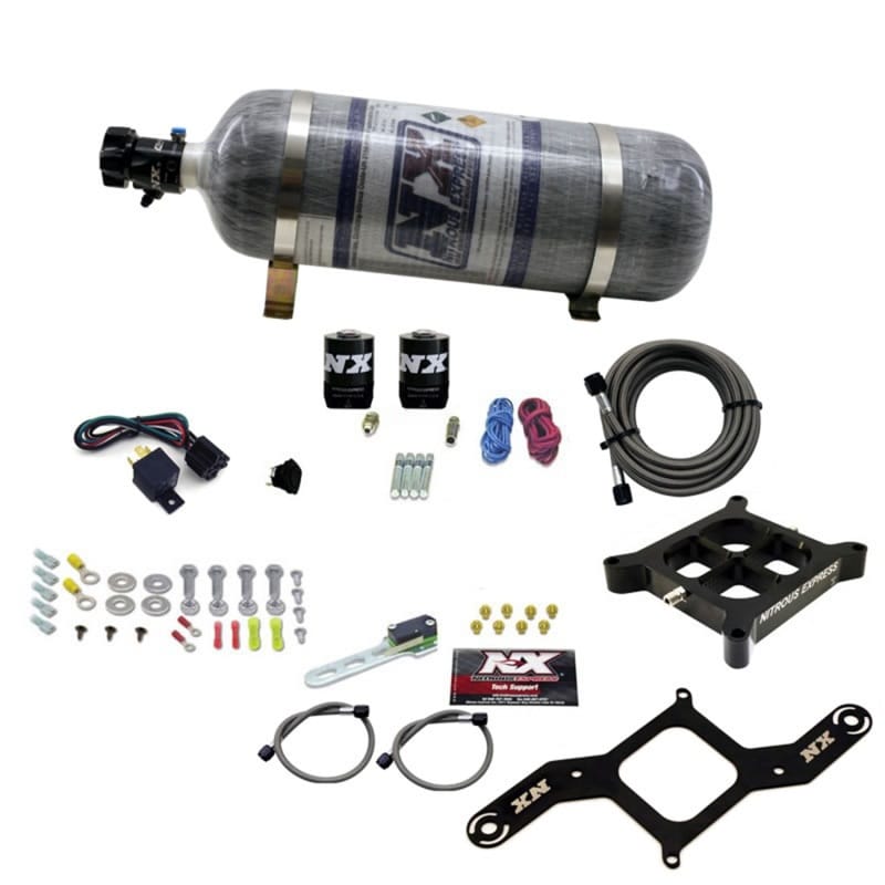 Nitrous Express — 4150 SINGLE ENTRY BILLET CROSSBAR PLATE SYSTEM, (50-300HP) W/ COMPOSITE BOTTLE
Nitrous Oxide Injection System Kit