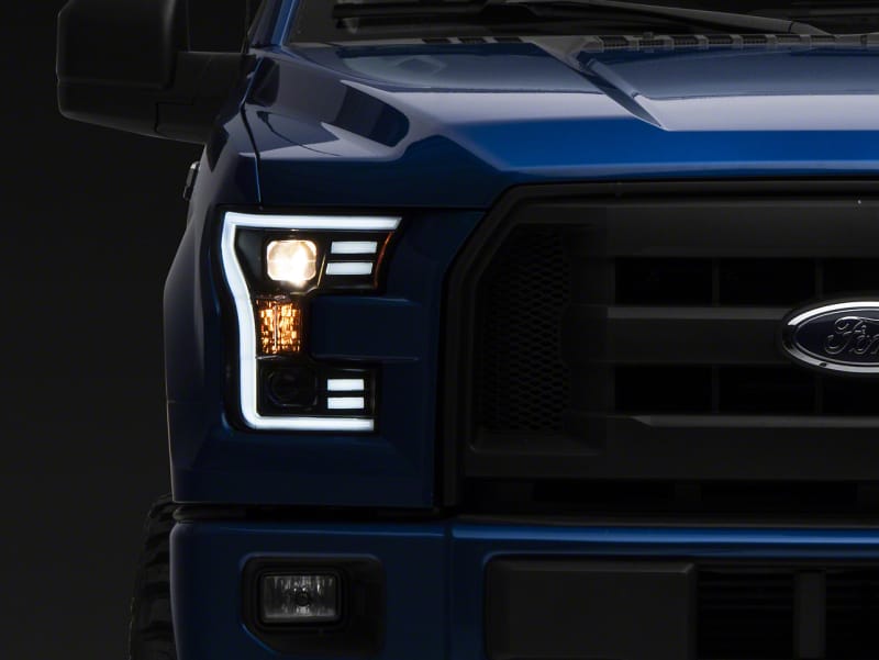 Raxiom — Raxiom 15-17 Ford F-150 G3 Projector Headlights w/ LED Accent- Blk Housing (Clear Lens)
Headlights