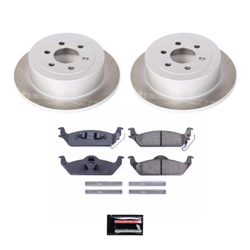 PowerStop — Semi-Coated Rotor and Low-Dust Ceramic Brake Pad Kit