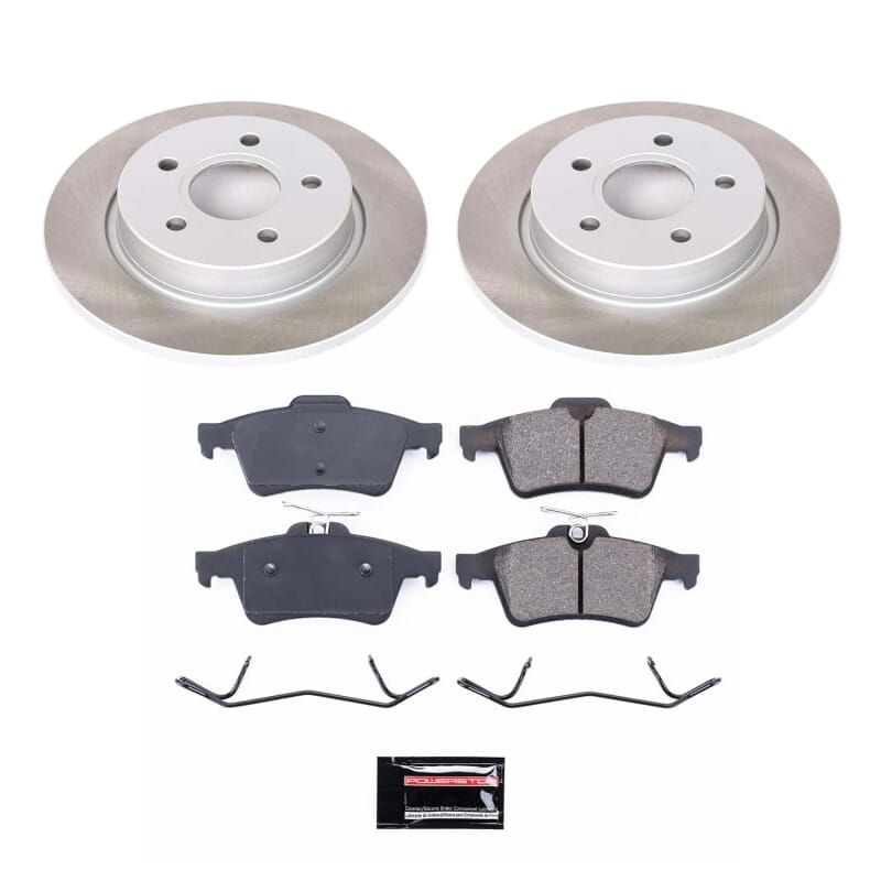 PowerStop — Semi-Coated Rotor and Low-Dust Ceramic Brake Pad Kit