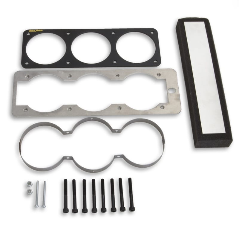 AutoMeter — GAUGE MOUNT, GAUGE CAGE, TRIPLE, 2 5/8", BLACK, MUSTANG 87-93 FOX
