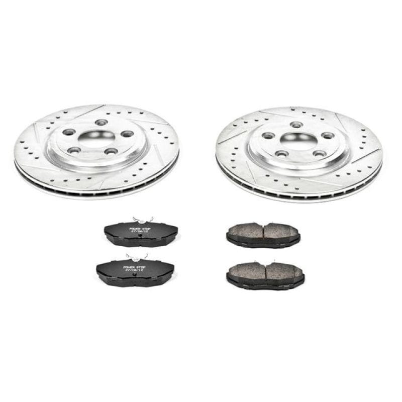 PowerStop — Z23 Daily Driver Carbon-Fiber Ceramic Brake Pad and Drilled & Slotted Rotor Kit