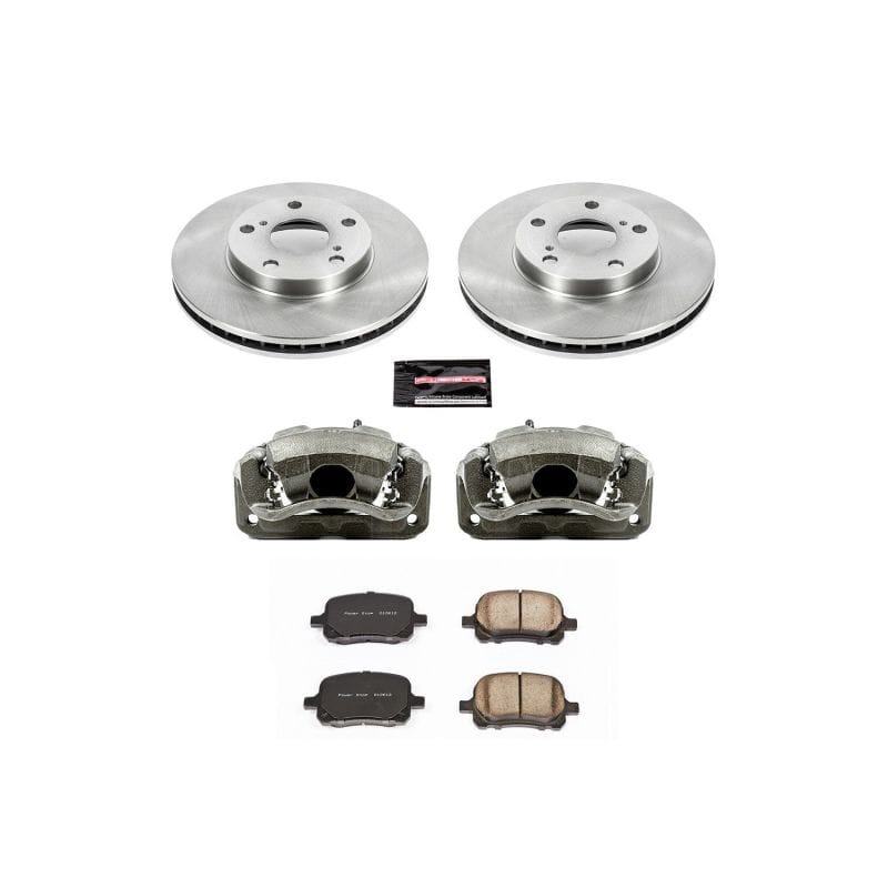 PowerStop — OE Stock Replacement Low-Dust Ceramic Brake Pad, Rotor and Caliper Kit