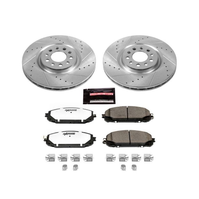 PowerStop — Z36 Truck and SUV Carbon-Fiber Ceramic Brake Pad and Drilled & Slotted Rotor Kit