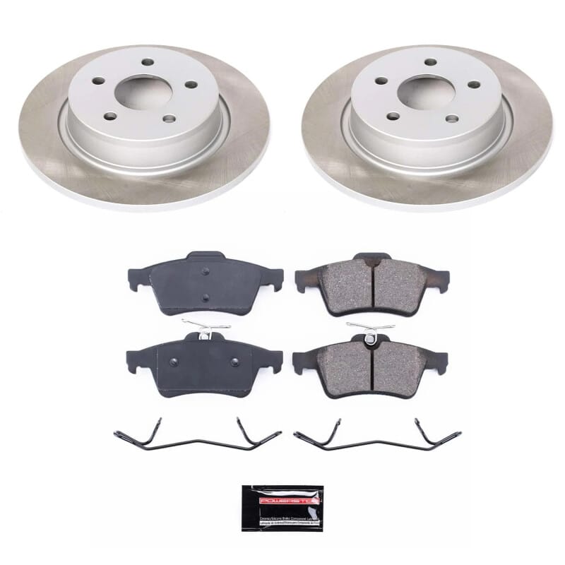 PowerStop — Semi-Coated Rotor and Low-Dust Ceramic Brake Pad Kit