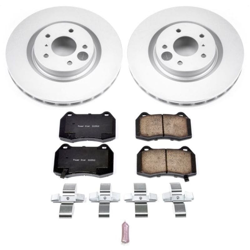 PowerStop — Genuine Geomet Coated Rotor and Low-Dust Ceramic Brake Pad Kit