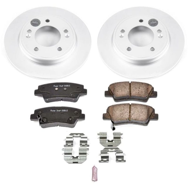 PowerStop — Genuine Geomet Coated Rotor and Low-Dust Ceramic Brake Pad Kit