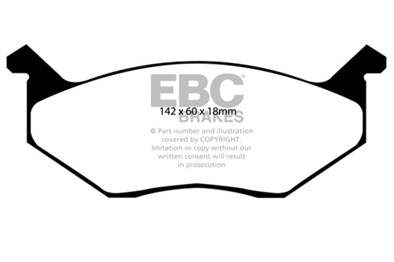 EBC — EBC 80-83 Chrysler Cordoba 3.7 Yellowstuff Front Brake Pads
Disc Brake Pad