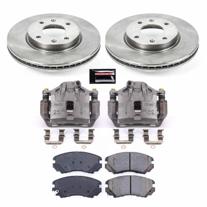 PowerStop — OE Stock Replacement Low-Dust Ceramic Brake Pad, Rotor and Caliper Kit