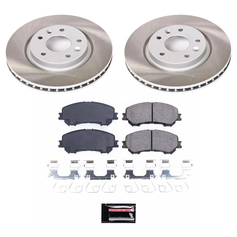 PowerStop — Semi-Coated Rotor and Low-Dust Ceramic Brake Pad Kit
