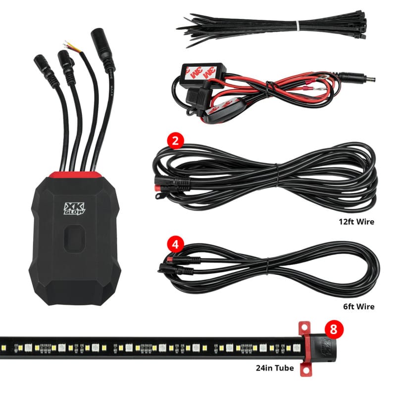 XKGLOW — XK Glow RGBW Addressable LED Underglow Kits Standard XKalpha App Controlled