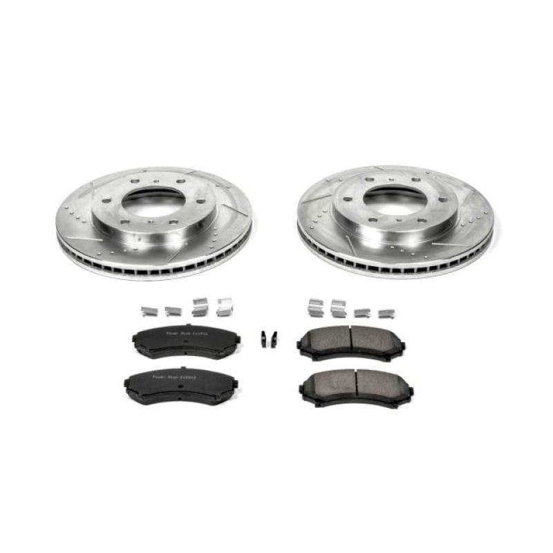 PowerStop — Z23 Daily Driver Carbon-Fiber Ceramic Brake Pad and Drilled & Slotted Rotor Kit