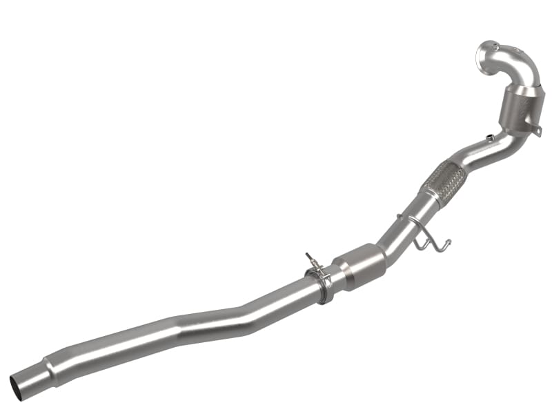 aFe — Twisted Steel Downpipe 3 IN 304 Stainless Steel w/ Cat
