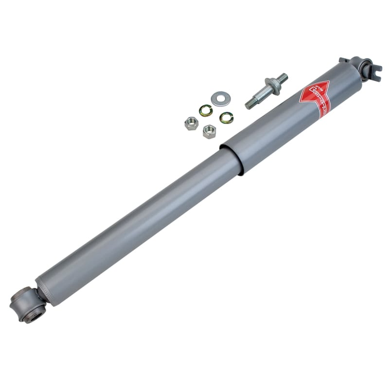 KYB — The KYB Gas-a-just monotube shock absorber has additional performance advantages over the traditional twin-tube design: It can instantly, automatically adjust to your performance needs and never experiences fade due to aeration. The KYB Gas-a-just has two separate working chambers: An air-free hydraulic piston and valve area for responsiveness and control, and a second high-pressure nitrogen gas area with a floating piston that provides a comfortable ride during normal driving and adds instant p
High Pressure Monotube Gas Shock