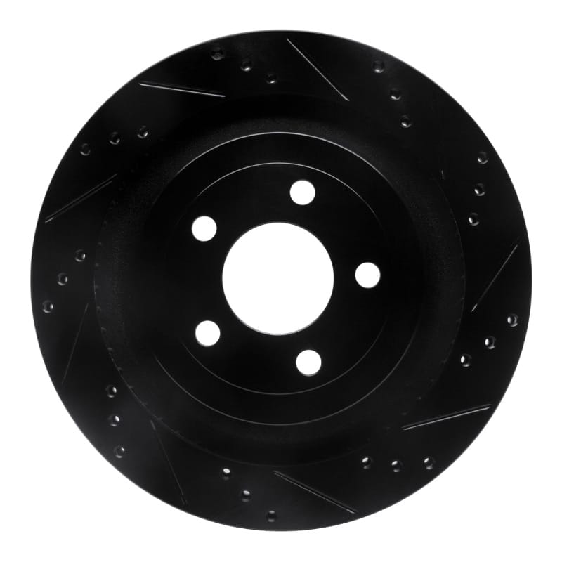 R1 Concepts — R1 Concepts Brake Rotor Drilled and Slotted Black