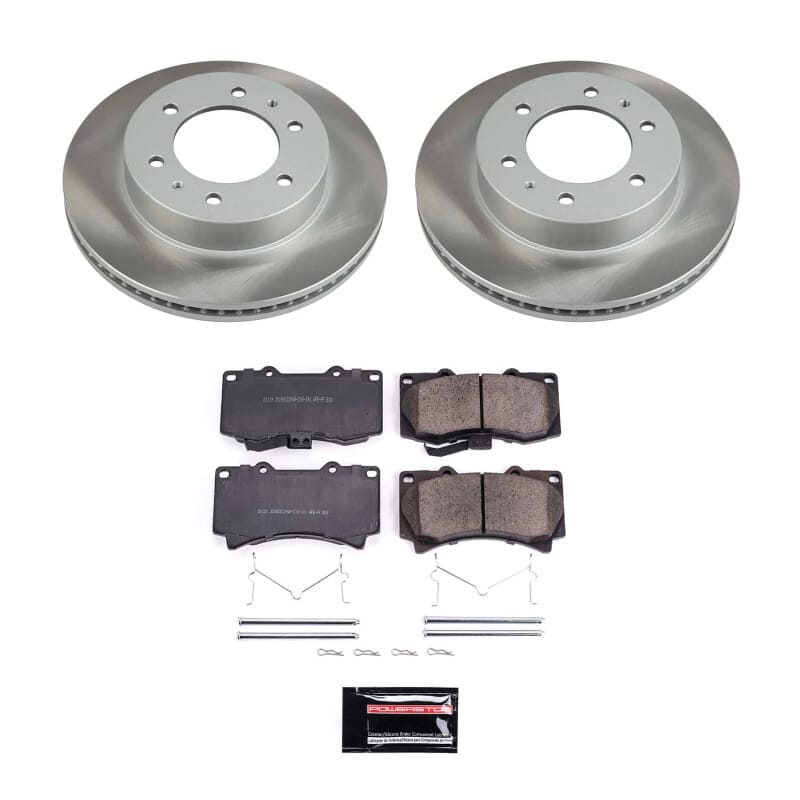 PowerStop — Semi-Coated Rotor and Low-Dust Ceramic Brake Pad Kit