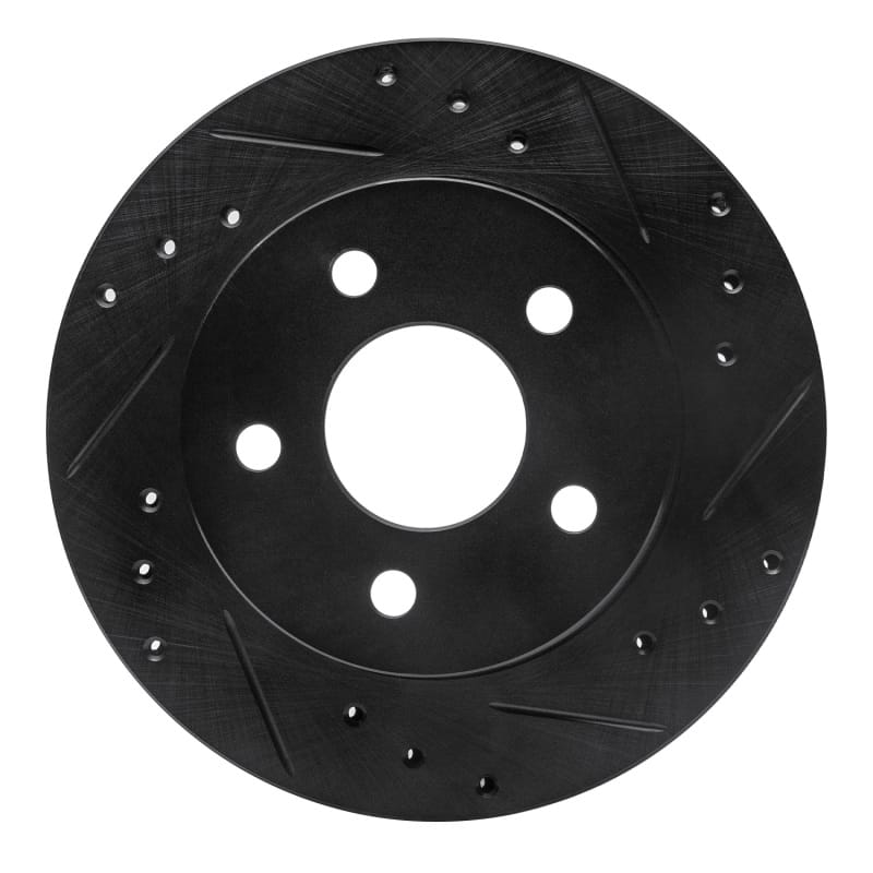 R1 Concepts — R1 Concepts Brake Rotor Drilled and Slotted Black