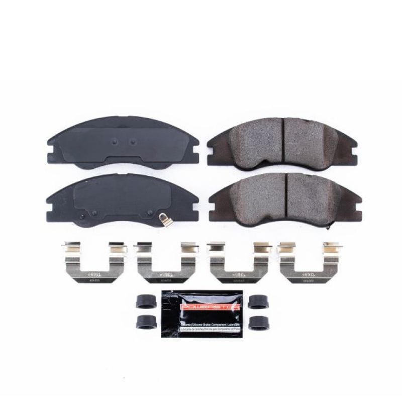 PowerStop — PowerStop - Z23 Daily Driver Carbon-Fiber Ceramic Brake Pads with Hardware Kit