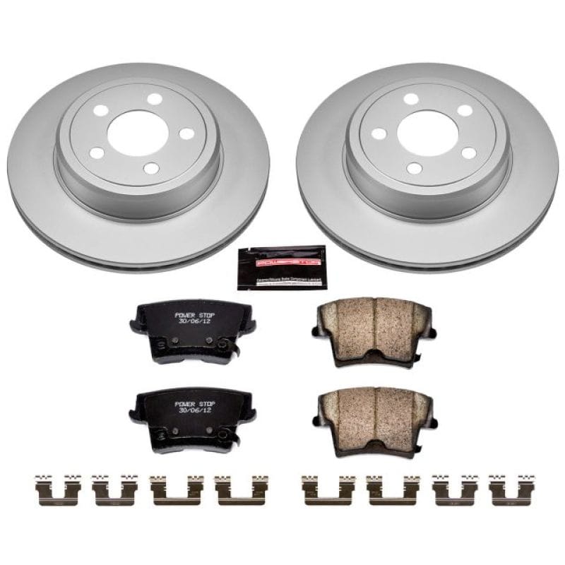 PowerStop — Genuine Geomet Coated Rotor and Low-Dust Ceramic Brake Pad Kit