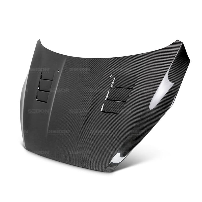Seibon — Seibon 15-16 Ford Focus TS-Style Gloss Finish Carbon Fiber Hood
