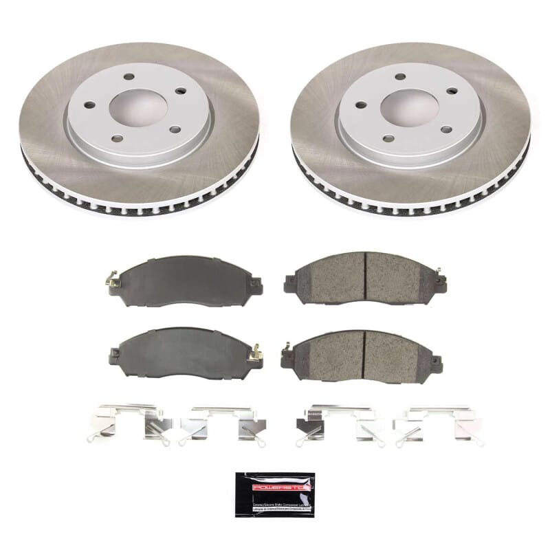 PowerStop — Semi-Coated Rotor and Low-Dust Ceramic Brake Pad Kit