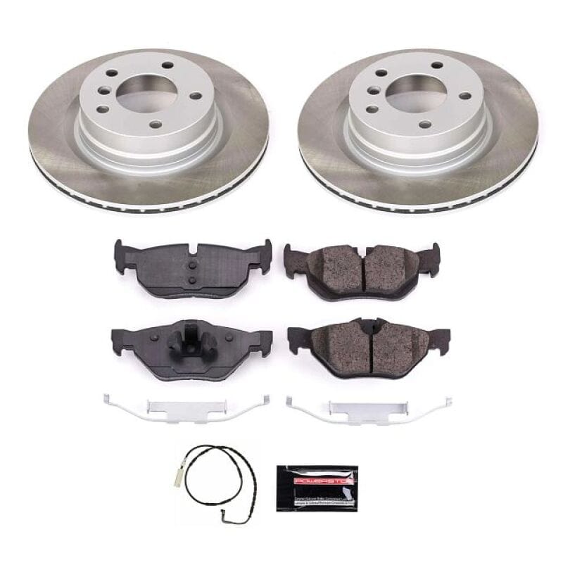PowerStop — Semi-Coated Rotor and Low-Dust Ceramic Brake Pad Kit