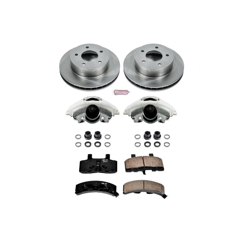 PowerStop — OE Stock Replacement Low-Dust Ceramic Brake Pad, Rotor and Caliper Kit