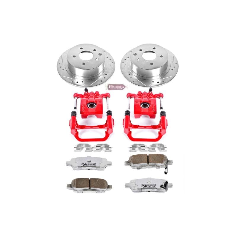 PowerStop — Z26 Street Performance Ceramic Brake Pad, Drilled Slotted Rotor, and Caliper Kit