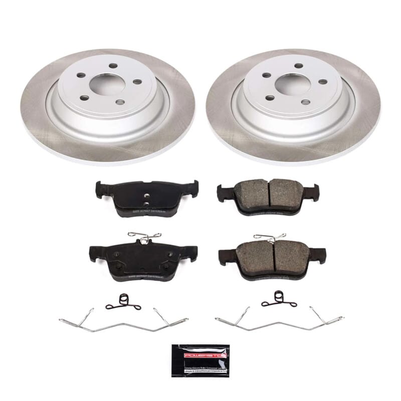 PowerStop — Semi-Coated Rotor and Low-Dust Ceramic Brake Pad Kit